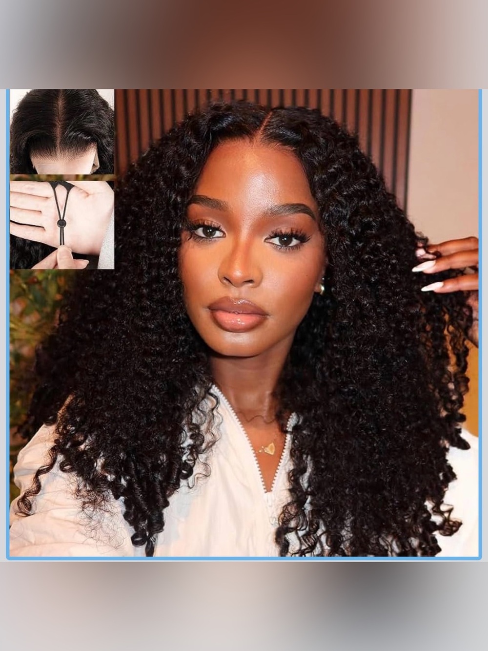 22 Inch 13x6 Burmese Curly Glueless Wigs Human Hair Pre Plucked Pre Cut with Dra